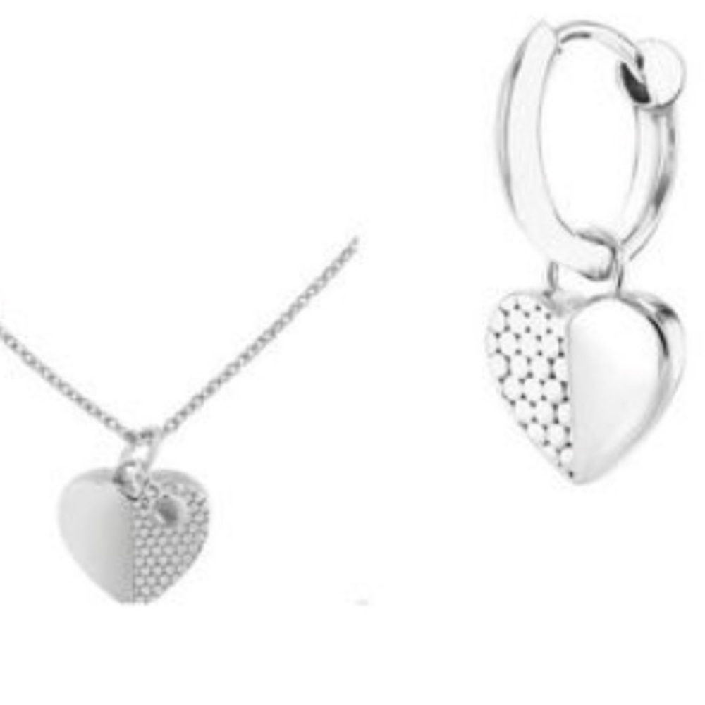 Beautiful MOVADO silver earrings and necklace set.